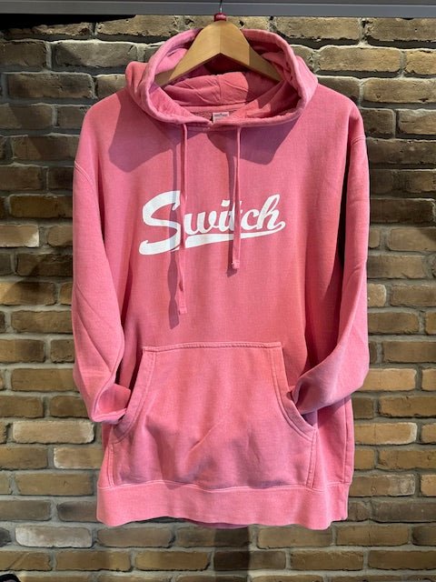 Switch Baseball Logo Pigment Dye Hoody - Pink - Switch Skate & Snow