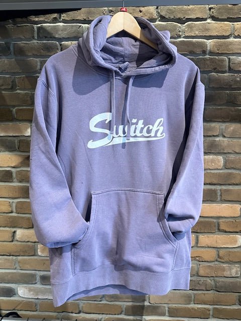Switch Baseball Logo Pigment Dye Hoody - Plum - Switch Skate & Snow
