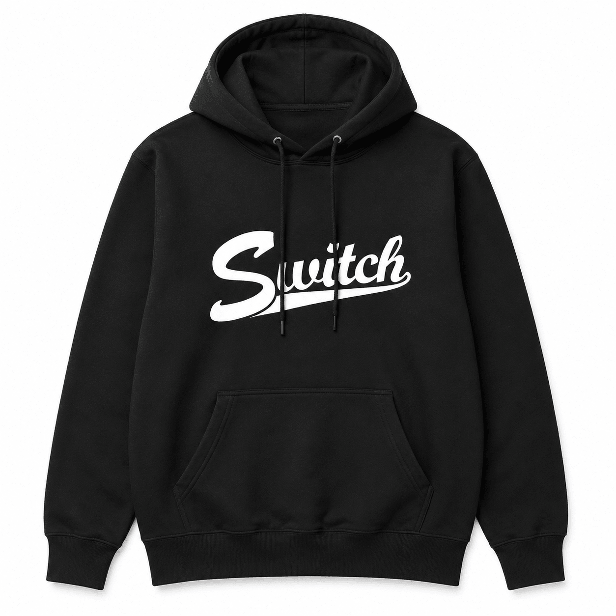 Switch Baseball Script Heavyweight Hoody - Black - Switch Skate & Snow