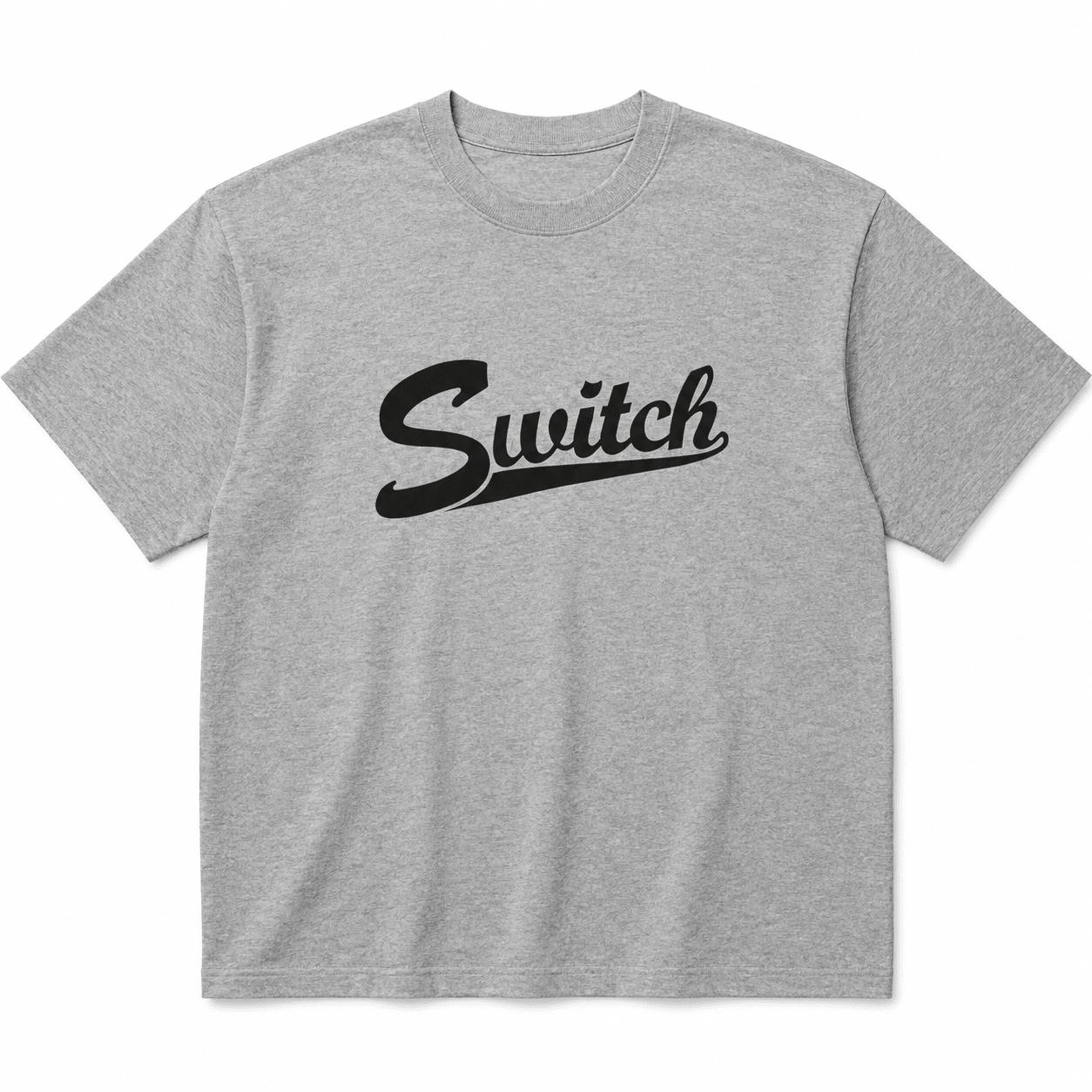 Switch Baseball Script Heavyweight T-Shirt - Heather Grey - Switch Skate & Snow
