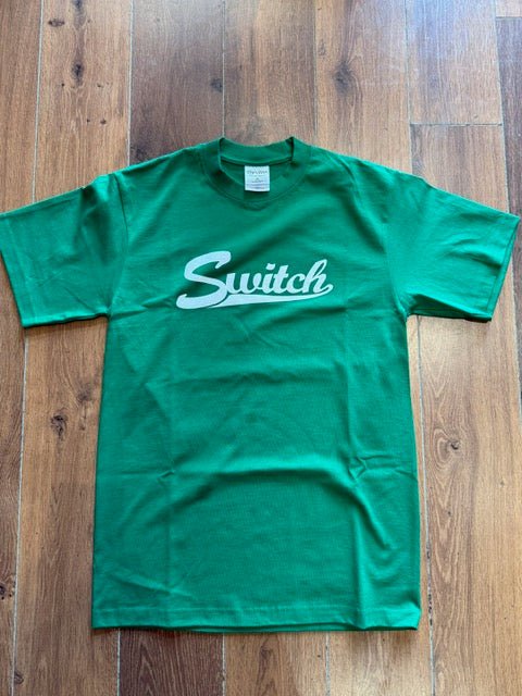 Switch Baseball Script Heavyweight T-Shirt - Kelly Green - Switch Skate & Snow