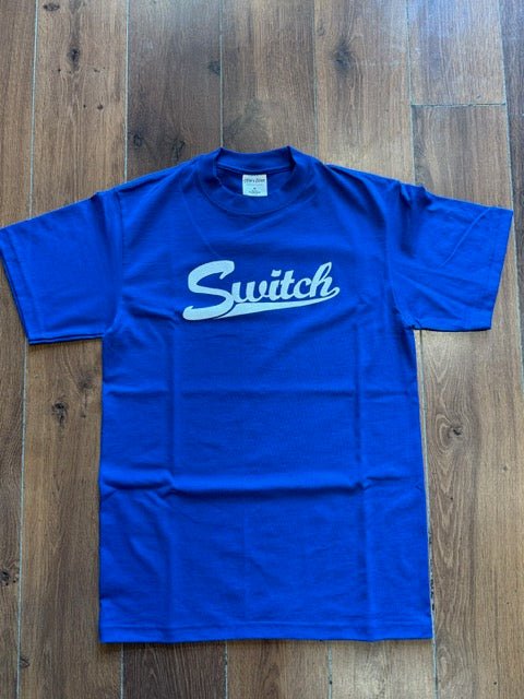 Switch Baseball Script Heavyweight T-Shirt - Royal Blue - Switch Skate & Snow
