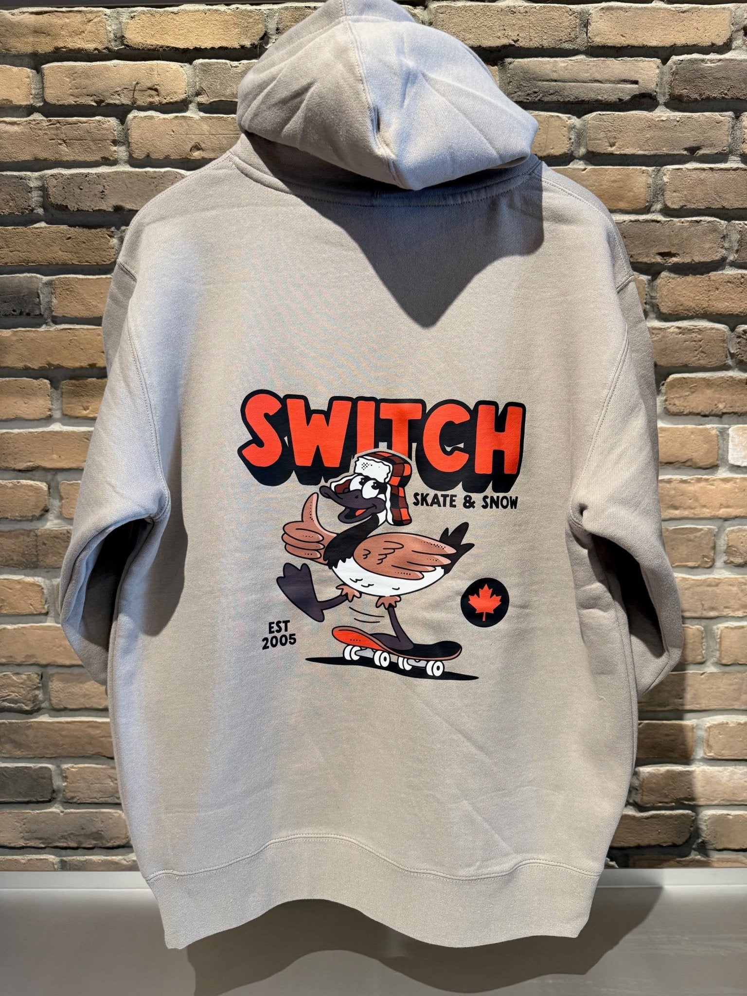 Switch For Life Goose Logo Heavyweight Hoody - Sand - Switch Skate & Snow