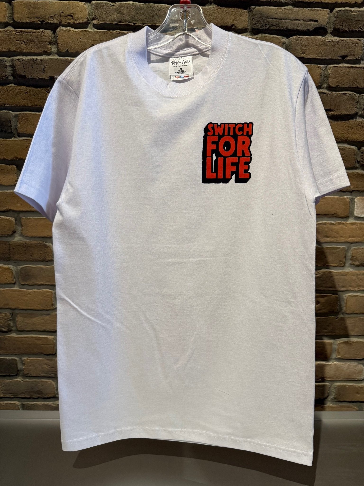 Switch For Life Goose Logo Heavyweight T-Shirt - White - Switch Skate & Snow