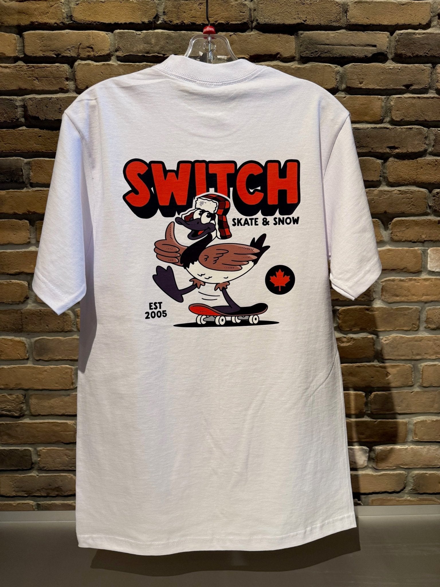 Switch For Life Goose Logo Heavyweight T-Shirt - White - Switch Skate & Snow