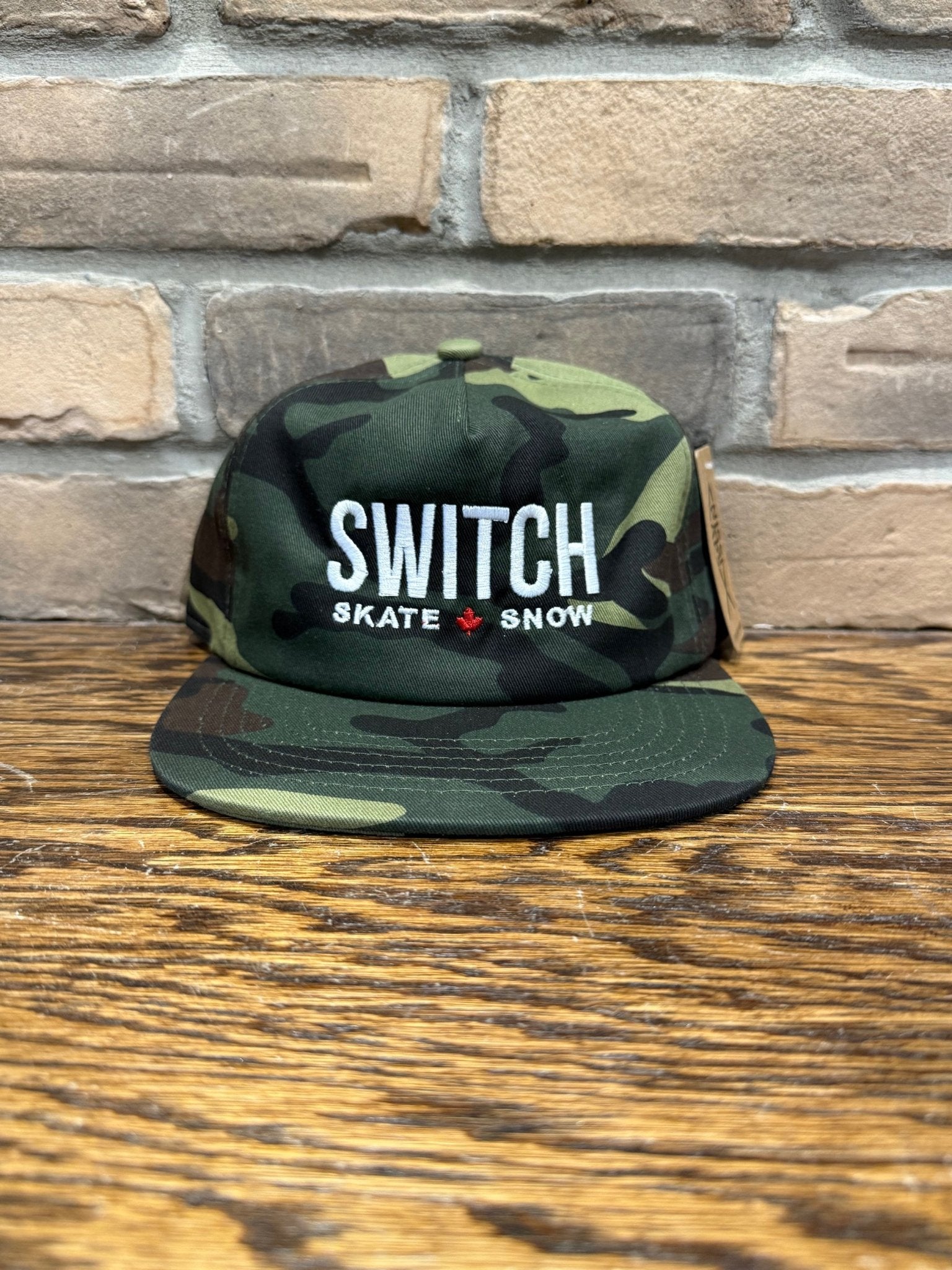 Switch OG Logo 5 - Panel Snapback Hat - Camo - Switch Skate & Snow