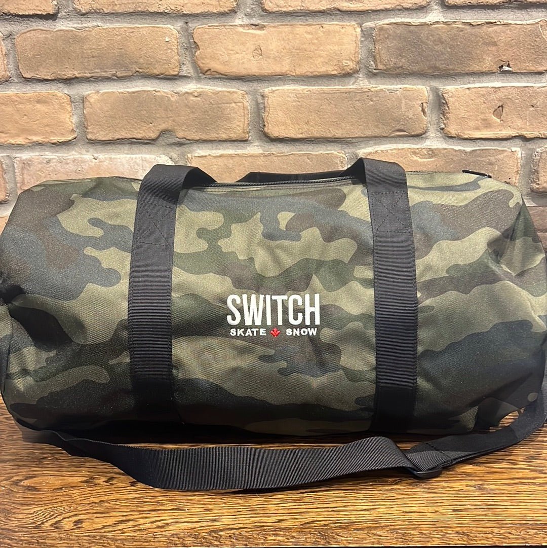 Switch OG Logo Gym Bag - Black/Green Camo - Switch Skate & Snow
