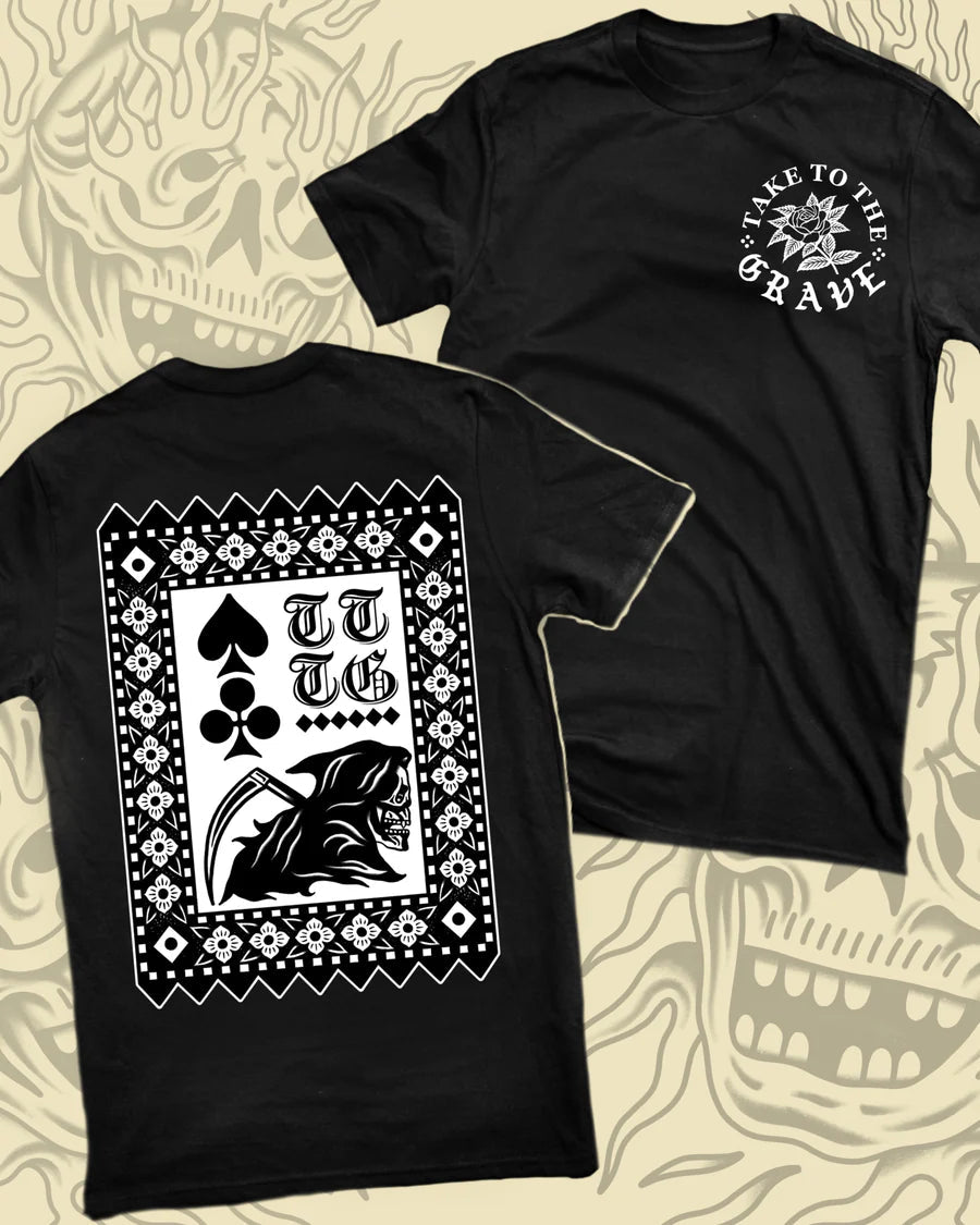 Take To The Grave - Spade & Club T-Shirt - Black - Switch Skate & Snow