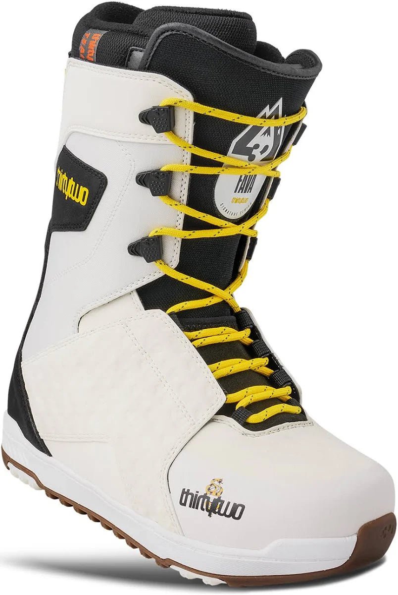 ThirtyTwo Lashed Fava Snowboard Boot 2027 - White/Black-Yellow - Switch Skate & Snow