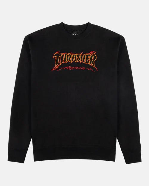 Thrasher Cracked By Exteenager Crewneck - Black - Switch Skate & Snow