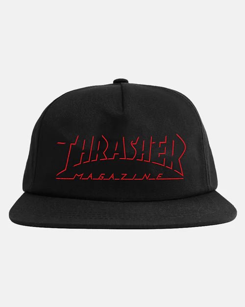 Thrasher Shadow Mag Logo Snapback Hat - Black - Switch Skate & Snow