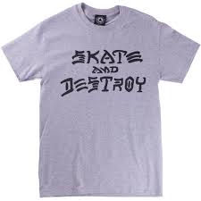 Thrasher Skate & Destroy T-Shirt - Grey - Switch Skate & Snow
