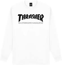 Thrasher Skate Mag Logo Longsleeve T-Shirt - White - Switch Skate & Snow