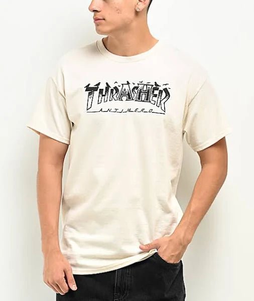 Thrasher x Anti Hero Pigeon Mag T-Shirt - Natural - Switch Skate & Snow
