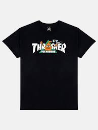Thrasher x Toy Machine Vortex T-Shirt - Black - Switch Skate & Snow