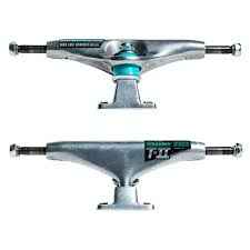 Thunder T-II Polished Skateboard Trucks 149 – polished hanger and logo view