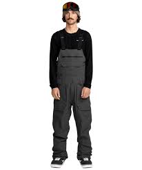 Volcom 2026 Roan Bib Overall - Dark Grey - Switch Skate & Snow