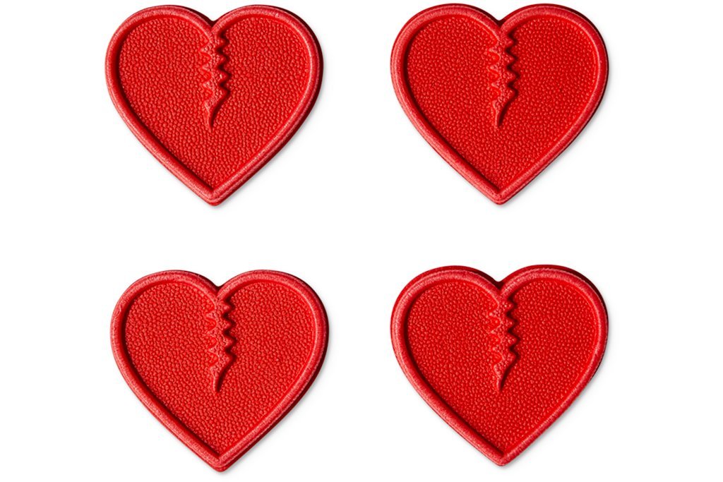 Crab Grab Mini Hearts Stomp Pad - Red - Switch Skate & Snow