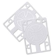 Independent 1/8" Riser Pads 2 Pack - White - Switch Skate & Snow
