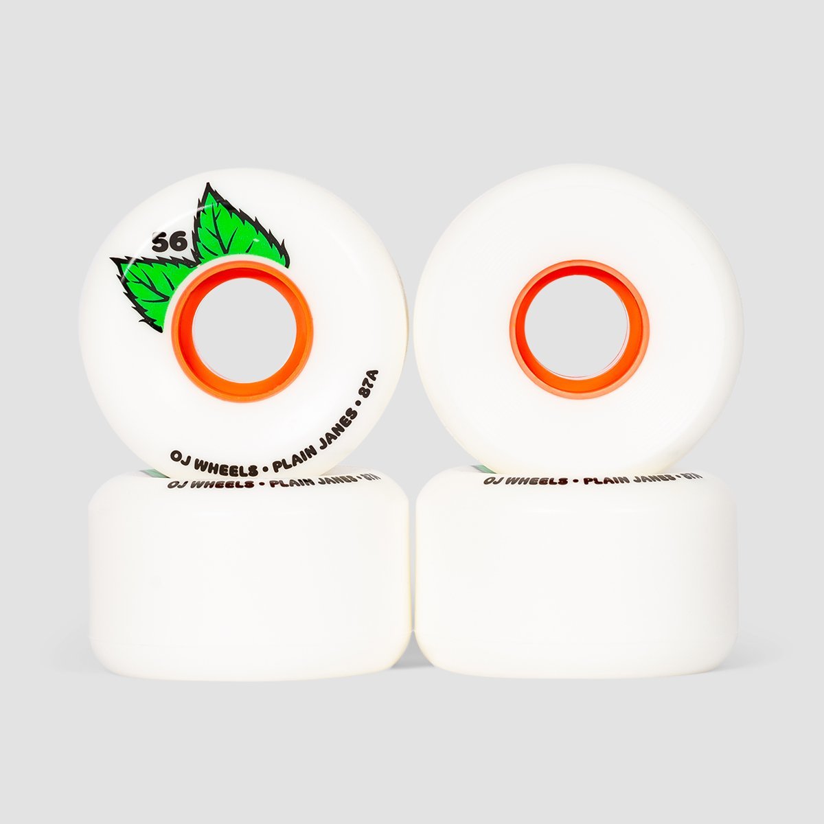 OJ Plain Jane Keyframe Wheels - 56mm 87A - White - Switch Skate & Snow