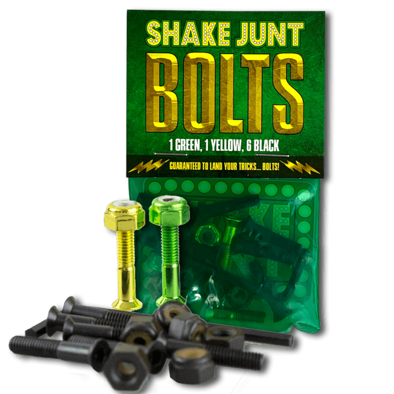 Shake Junt Bolts 7/8" Allen Hardware - 1 Green, 1 Yellow, 6 Black - Switch Skate & Snow