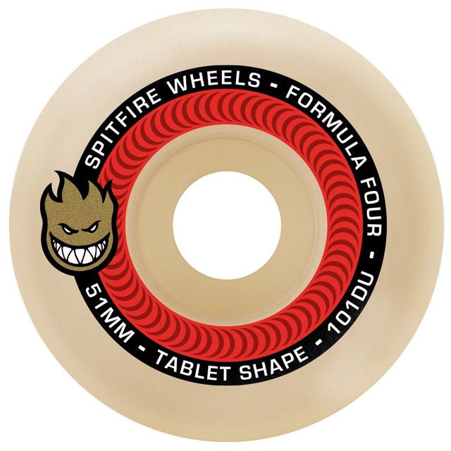 Spitfire Tablet Formula Four Natural Wheels - 52mm 101Duro - Switch Skate & Snow