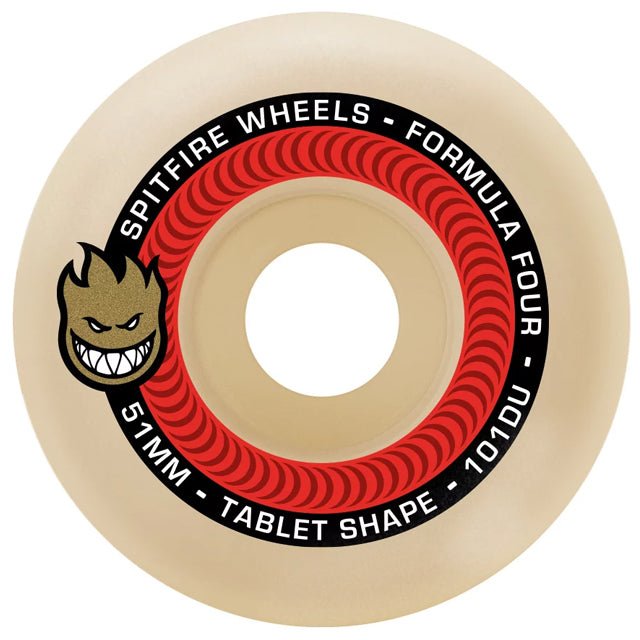 Spitfire Tablet Formula Four Natural Wheels - 53mm 101Duro - Switch Skate & Snow