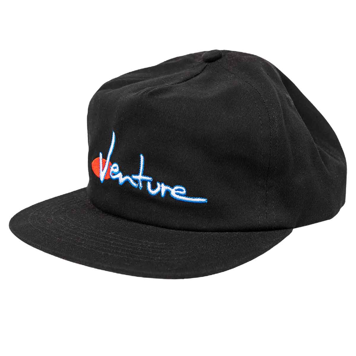 Venture 90's Snapback Hat - Black/White/Blue/Red - Switch Skate & Snow
