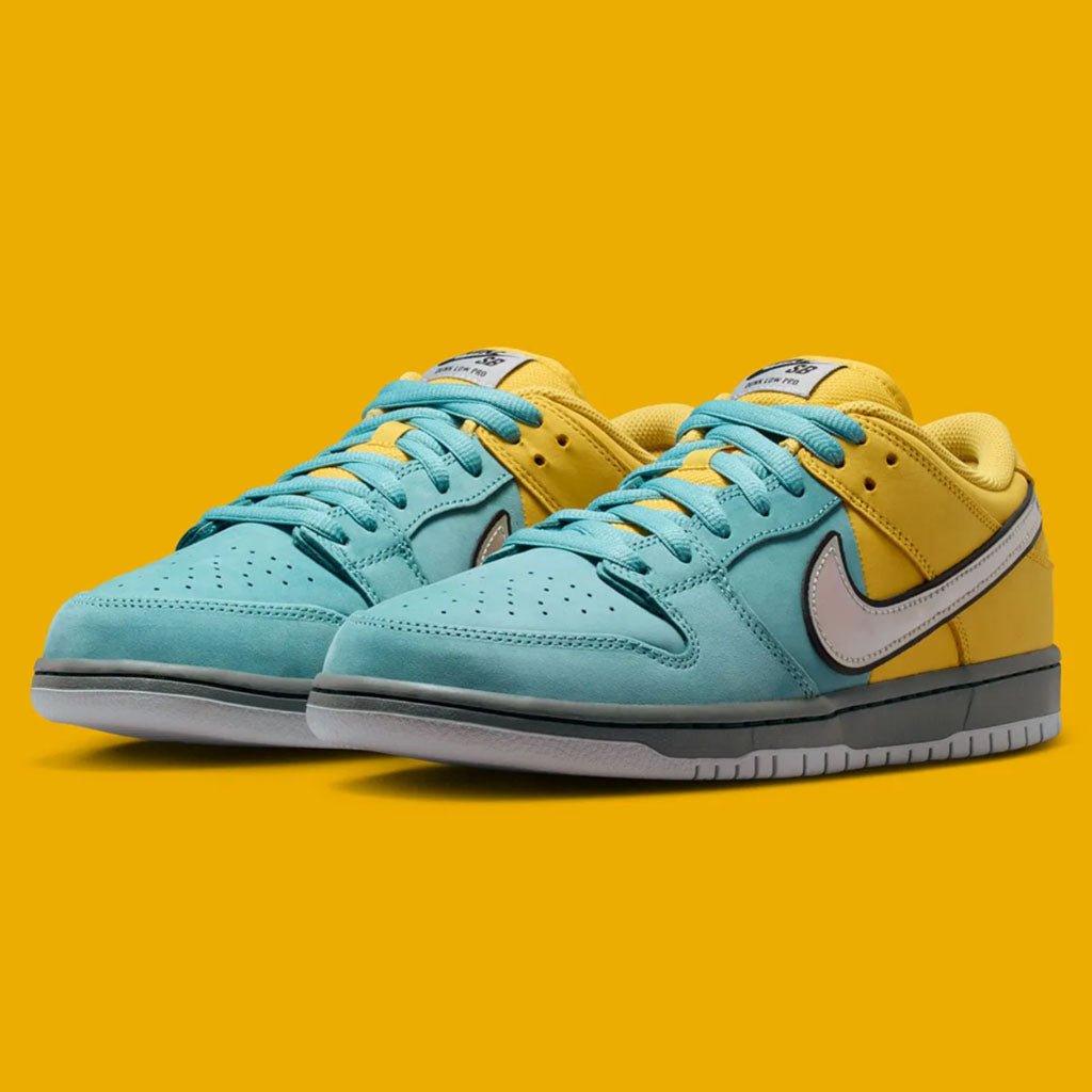 Nike SB Dunk Low Pro Muni Fast Pass (Lightning / Wolf Grey / Denim Turquoise) - Switch Skate & Snow