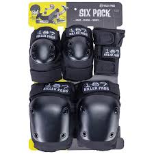 187 Killer Pads 6 Pack Combo Adult - Black - Switch Skate & Snow