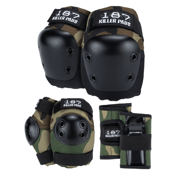 187 Killer Pads Jr. Six Pack Combo Pack - Camo - Switch Skate & Snow