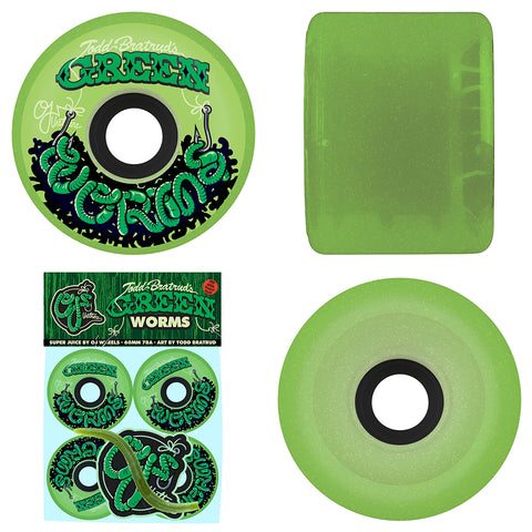 OJ Super Juice Green Worms Wheels - 60mm 78A