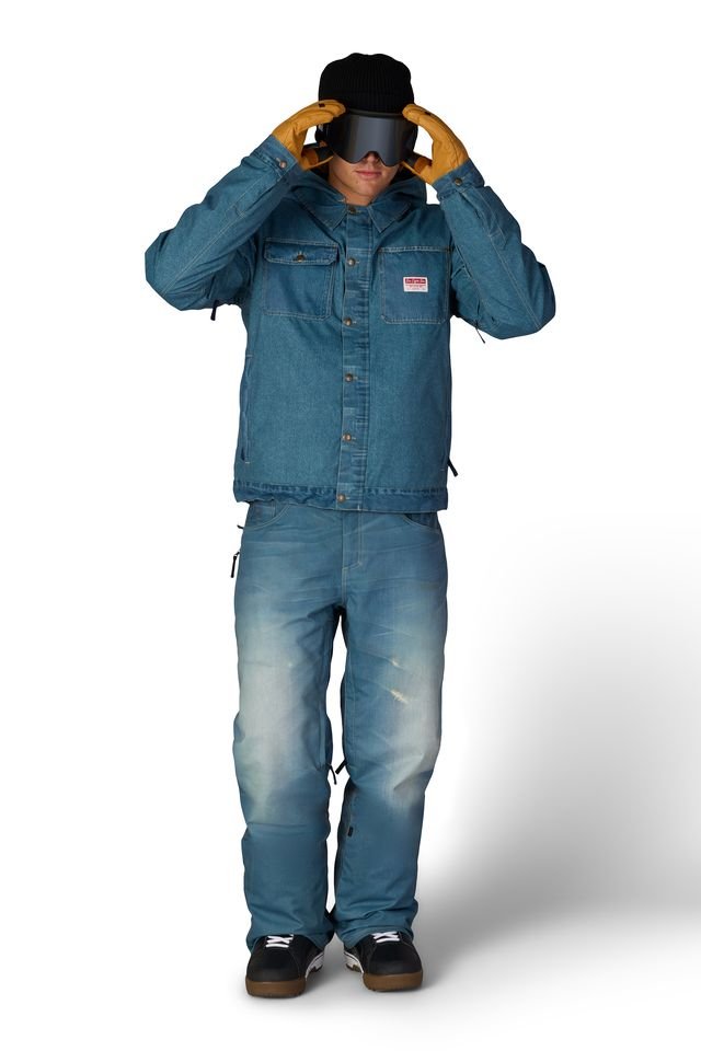 686 2027 Deconstructed Denim Insulated Pants - Indigo Denim - Switch Skate & Snow