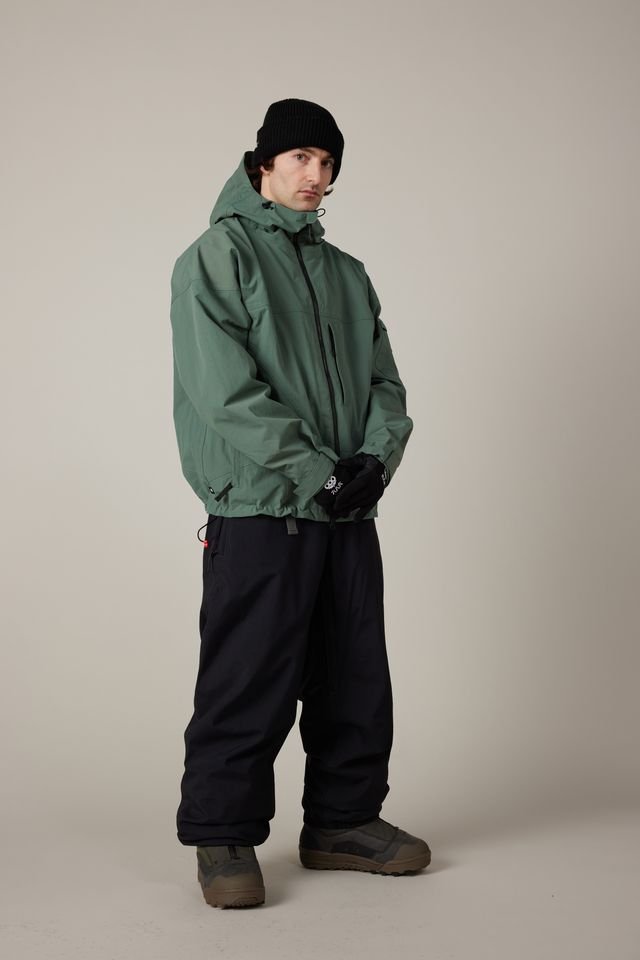 686 2027 Dojo Shell Jacket - Faded Green Crinkle - Switch Skate & Snow