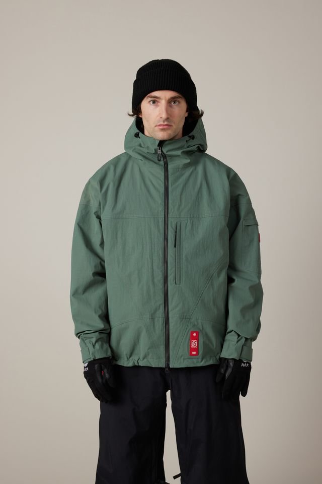 686 2027 Dojo Shell Jacket - Faded Green Crinkle - Switch Skate & Snow
