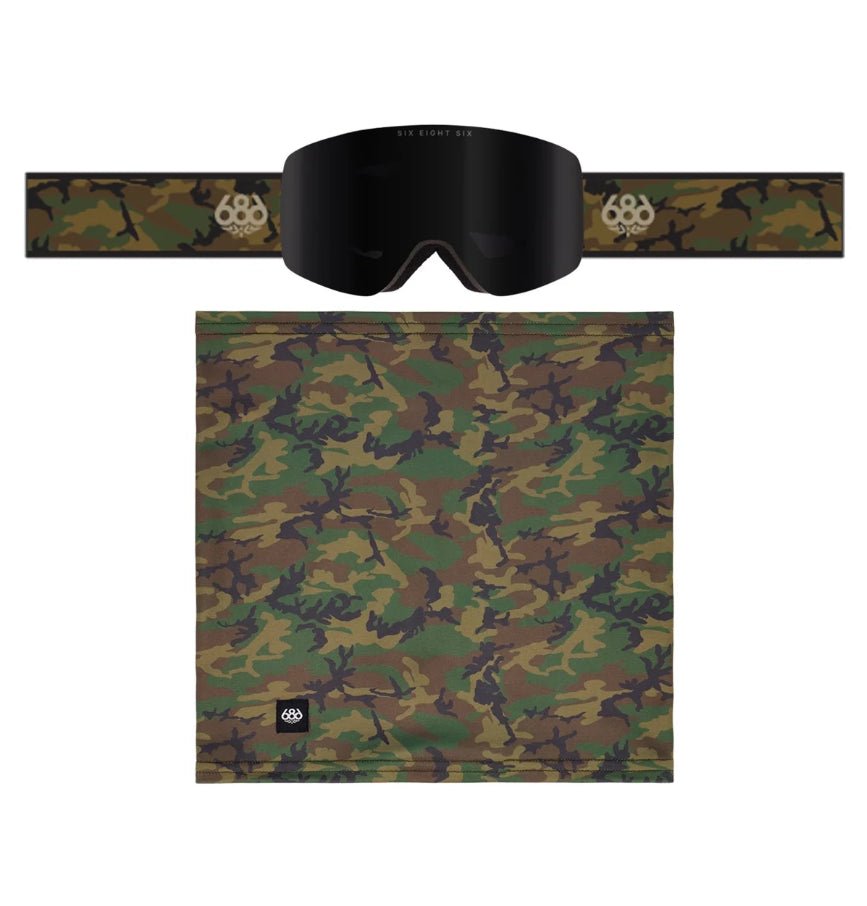 686 2027 Foundation Goggle Pack - Camo + Black Mirror - Switch Skate & Snow