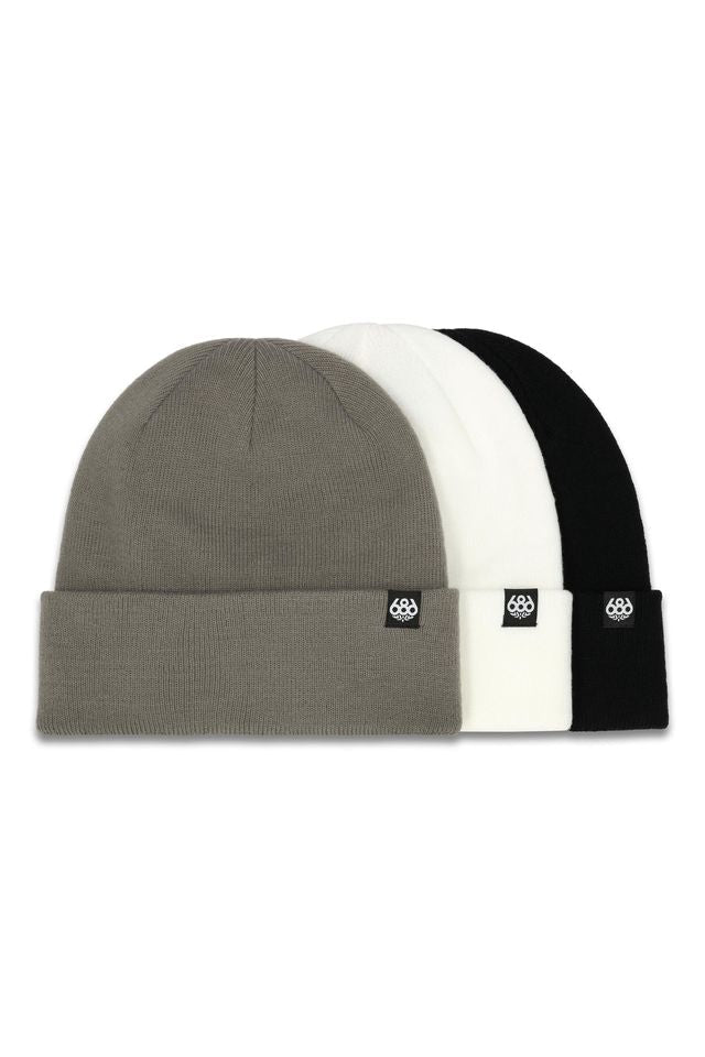 686 2027 Standard Roll Up Beanie 3 Pack - Assorted 1 - Switch Skate & Snow