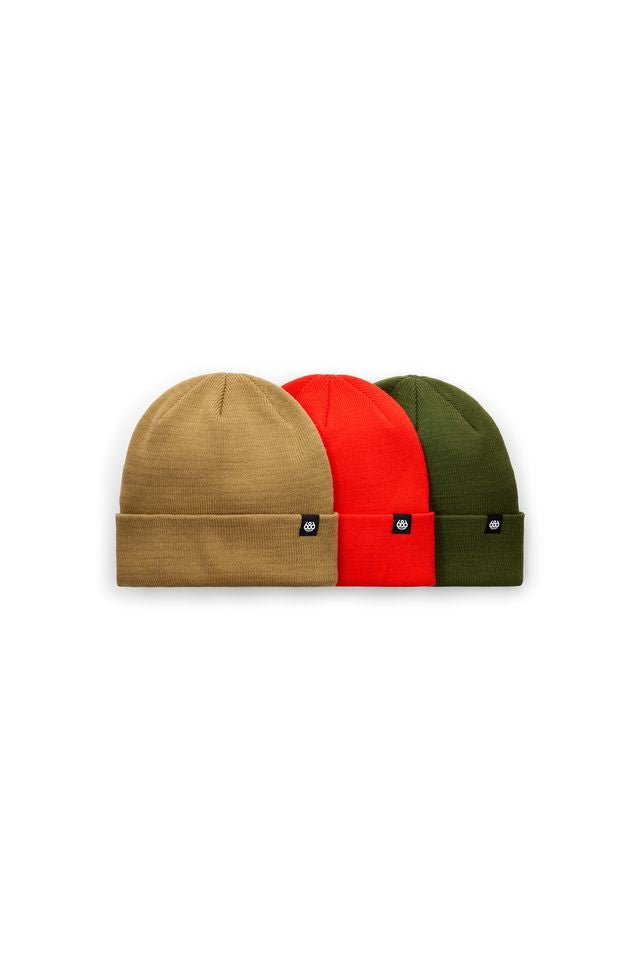 686 2027 Standard Roll Up Beanie 3 Pack - Assorted 3 - Switch Skate & Snow
