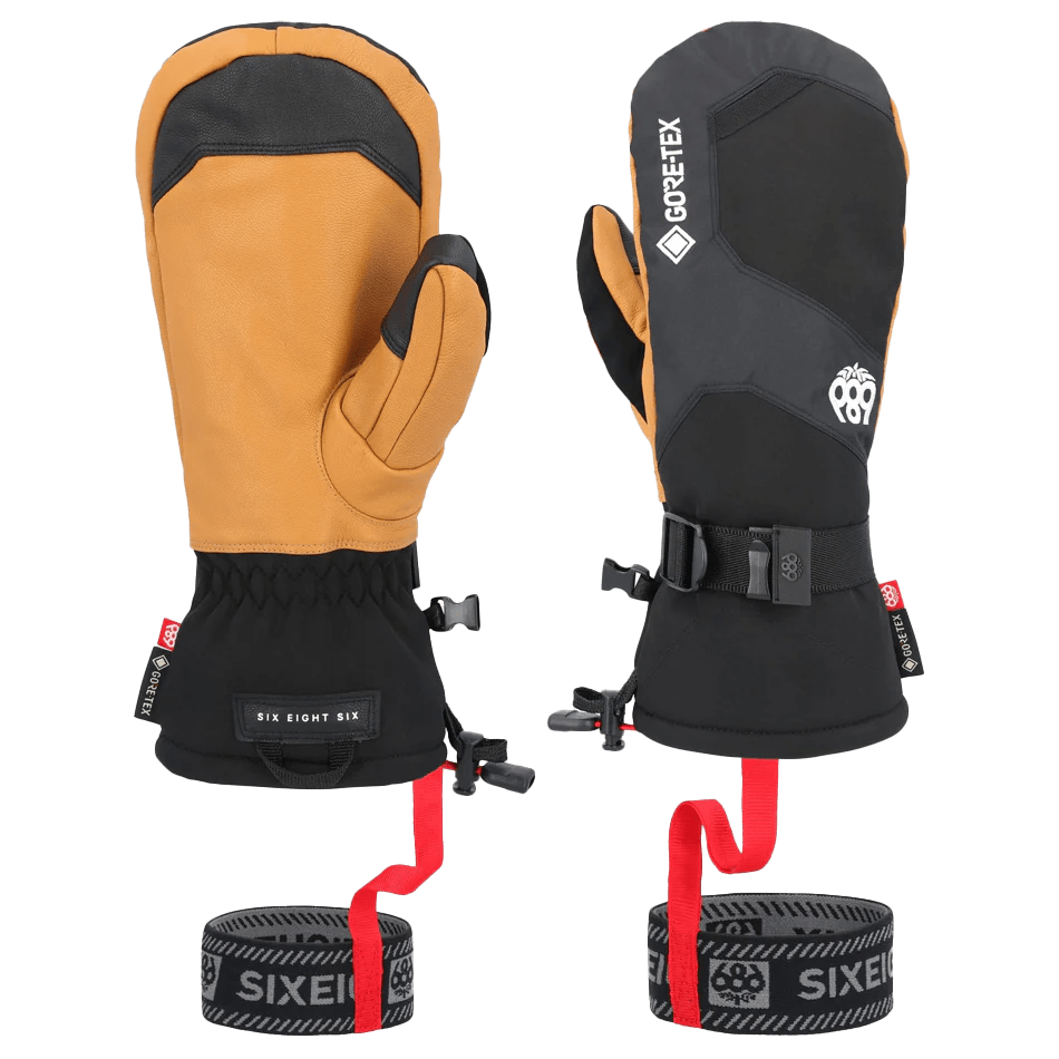 686 Gore - Tex Leather Linear Mitt 2025 - Natural - Switch Skate & Snow