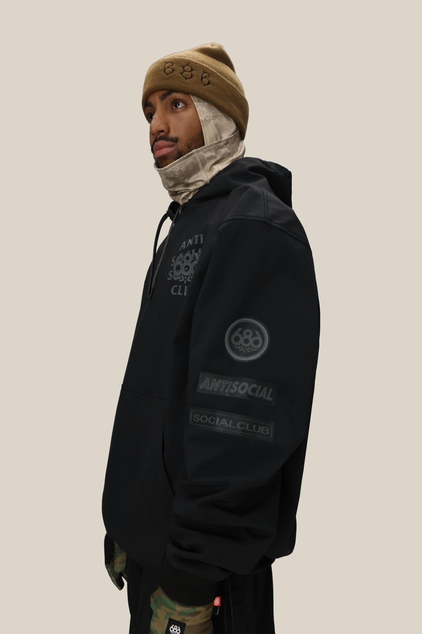686 Waterproof ASSC F1 Hoodie 2026 - ASSC Black - Switch Skate & Snow