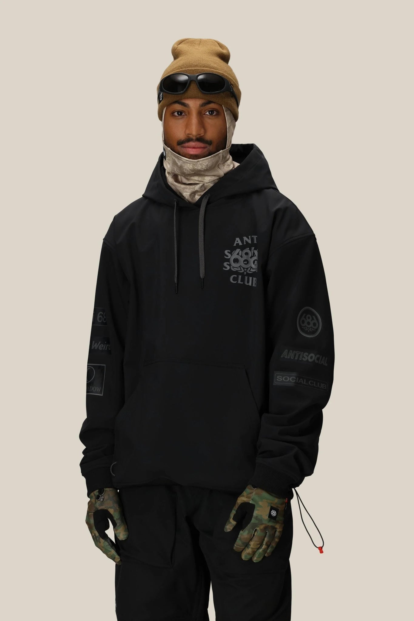 686 Waterproof ASSC F1 Hoodie 2026 - ASSC Black - Switch Skate & Snow
