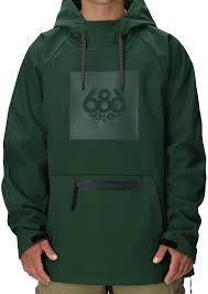 686 Waterproof Hoodie 2026 - Moss Green - Switch Skate & Snow