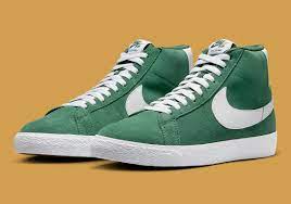 Nike SB Zoom Blazer Mid Shoes - Fir/White-Fir-White