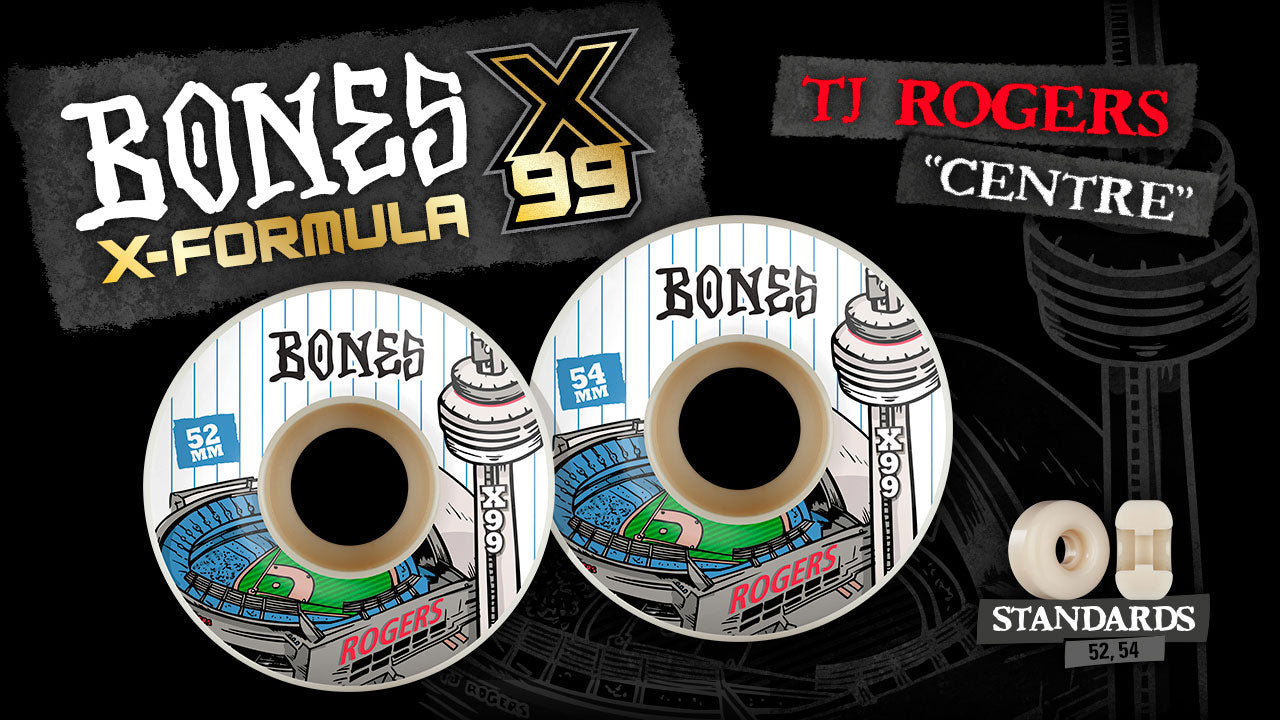 Bones X-Formula TJ Rogers V1 Skateboard Wheels 54mm 99A – Switch Skate & Snow