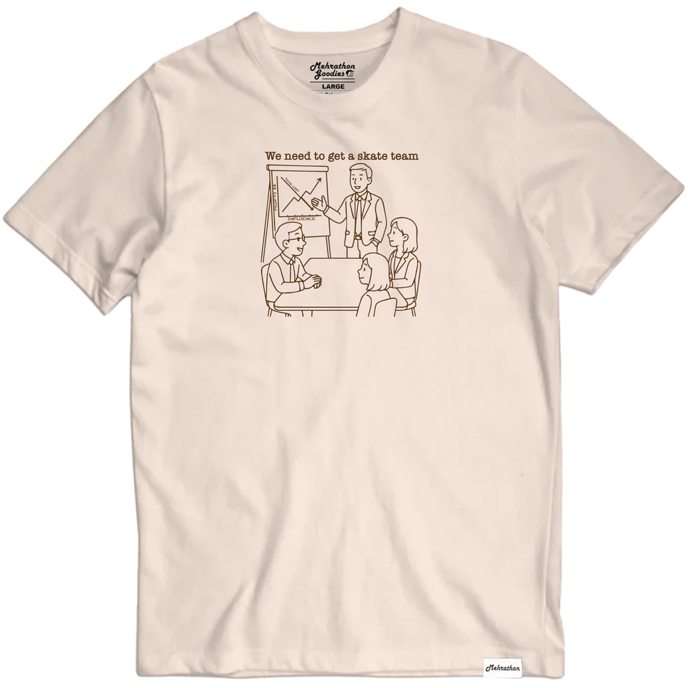 Mehrathon Corporate Bandwagon T-Shirt – Natural Skate Streetwear Tee
