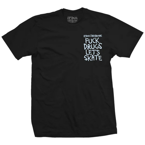 Heroin - Fuck Drugs T-shirt - Black