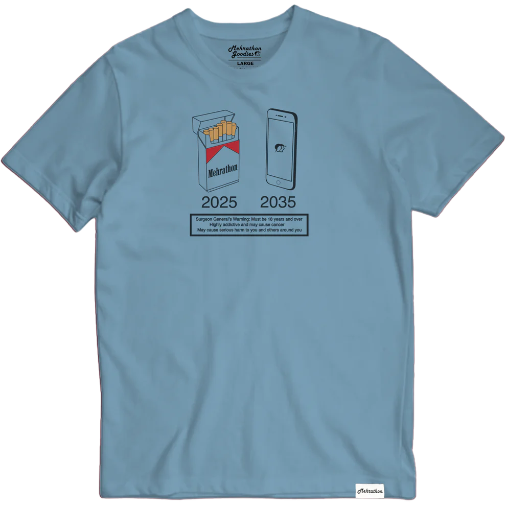 Mehrathon Hindsight T-Shirt – Blue Skate Streetwear Tee