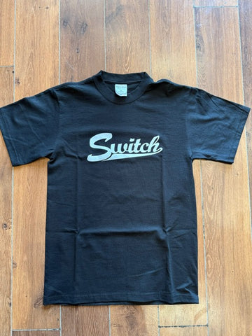 Switch Baseball Script Heavyweight T-Shirt - Black