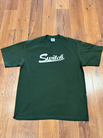 Switch Baseball Script Heavyweight T-Shirt - Hunter Green