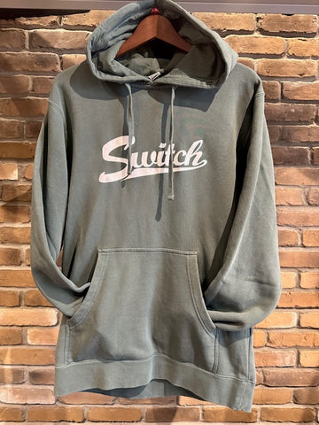 Switch Baseball Logo Pigment Dye Hoody - Green
